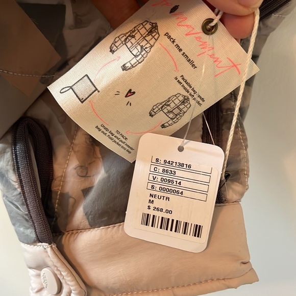 Free People Scrap Repurposed Pippa Packable Puffer Size Medium NWT - Picture 10 of 17